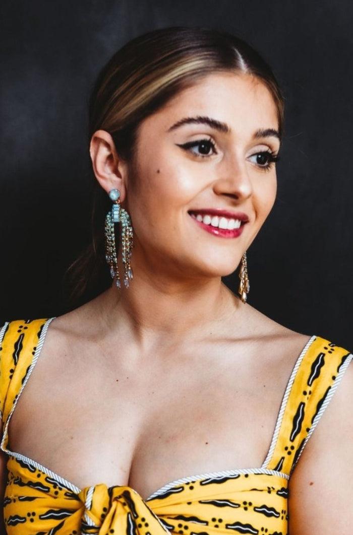 Elizabeth Cole Dorothy Earrings Pink