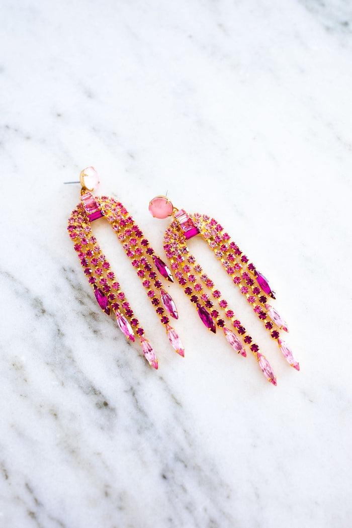 Elizabeth Cole Dorothy Earrings Pink