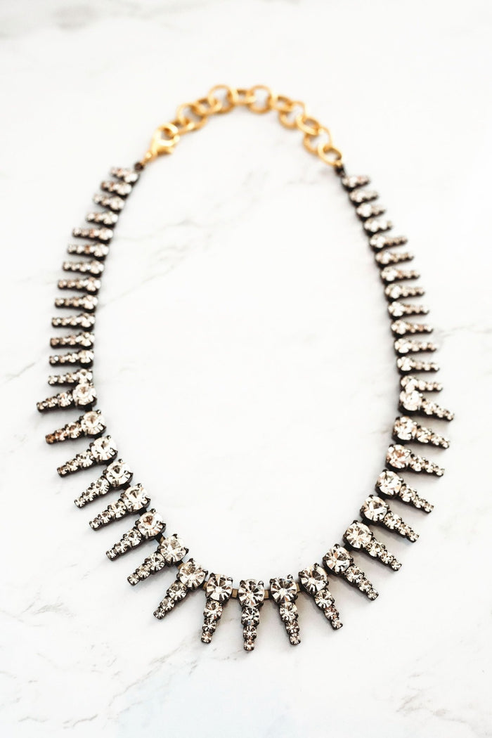 Elizabeth Cole Drew Necklace Crystal
