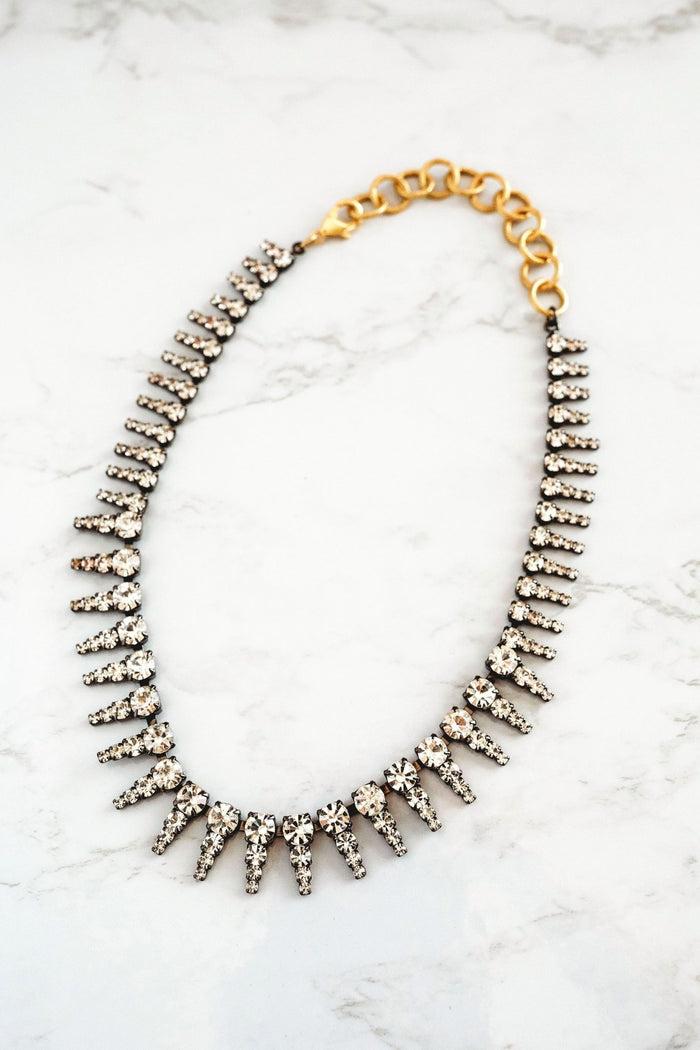 Elizabeth Cole Drew Necklace Crystal