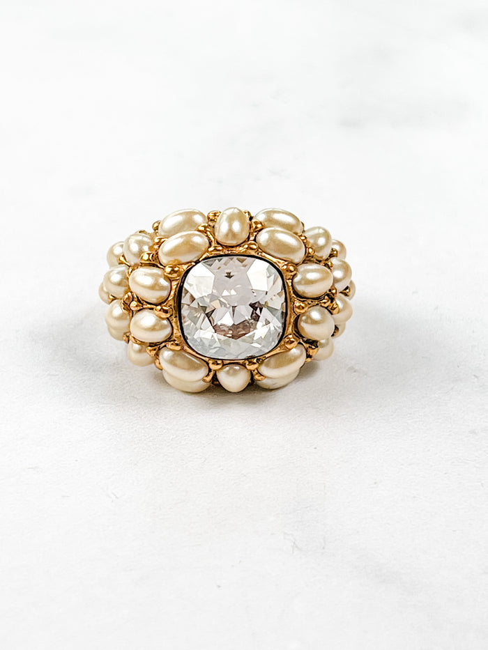 Elizabeth Cole Elliott Ring Pearl
