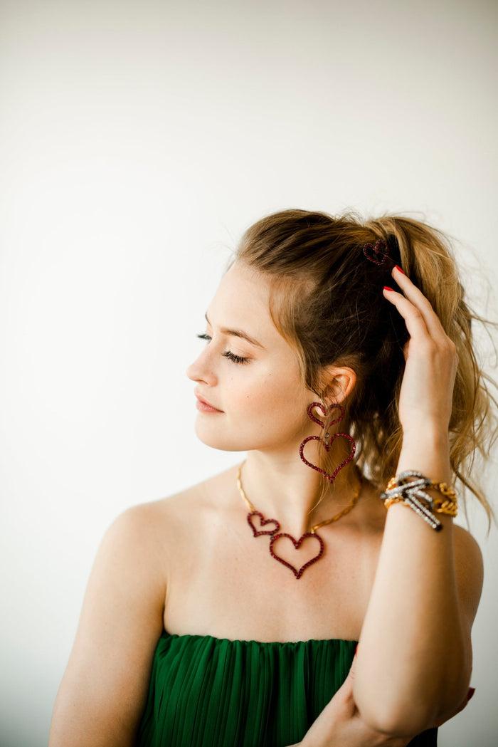 Elizabeth Cole Emilia Earrings Pink