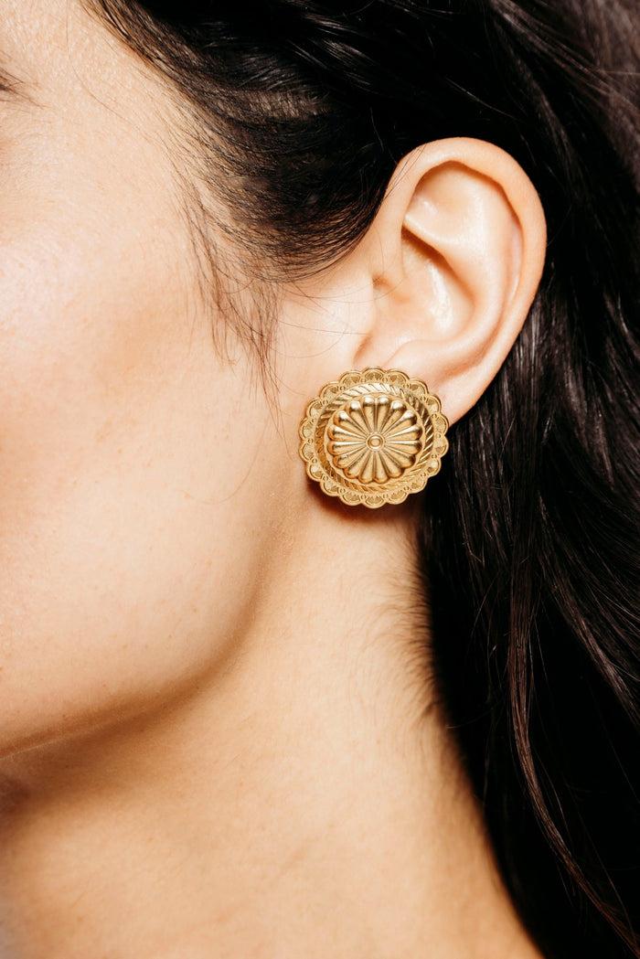 Elizabeth Cole Eulalie Earrings Gold