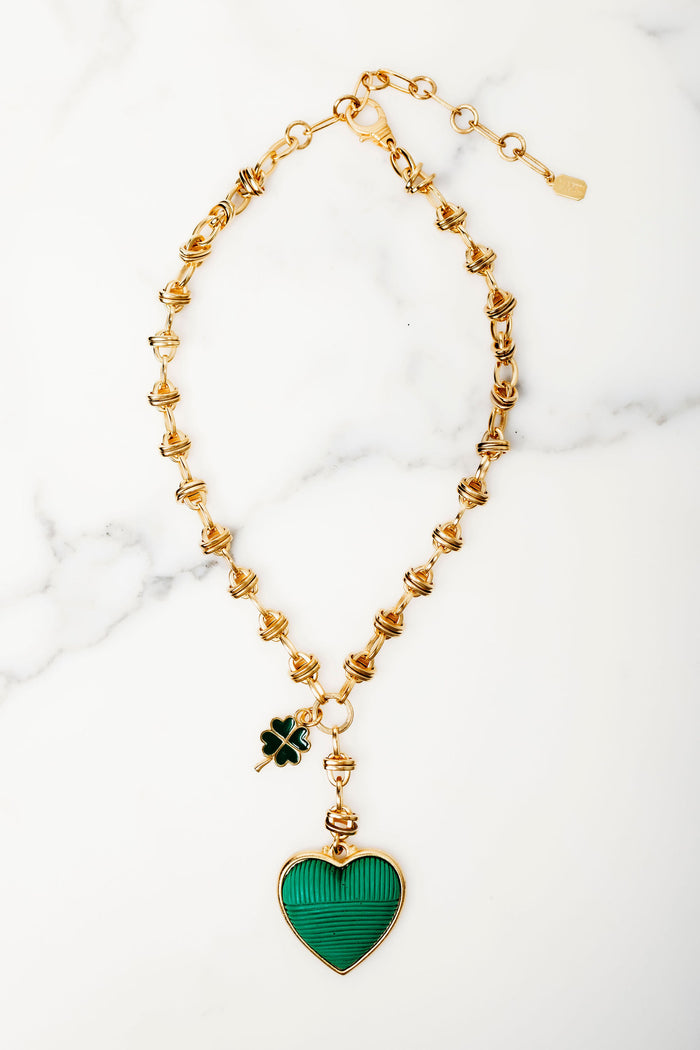 elizabeth cole Eureka Necklace Green