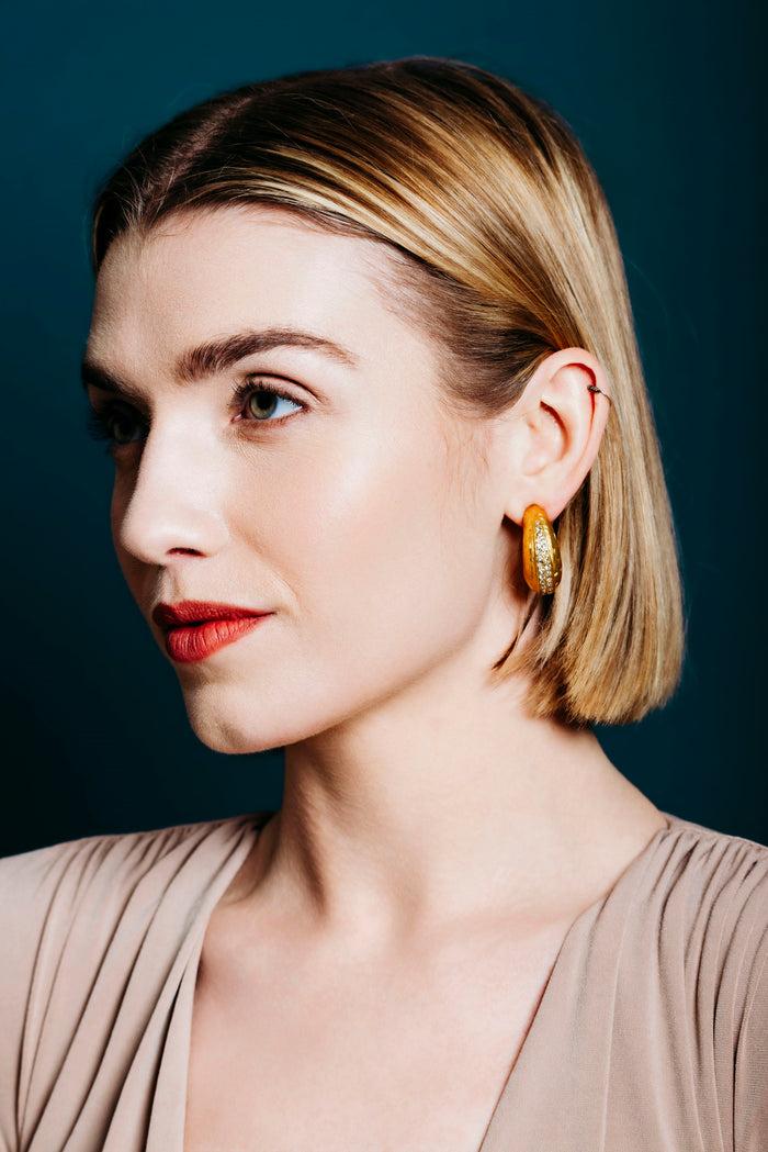 Elizabeth Cole Eurie Earrings Crystal