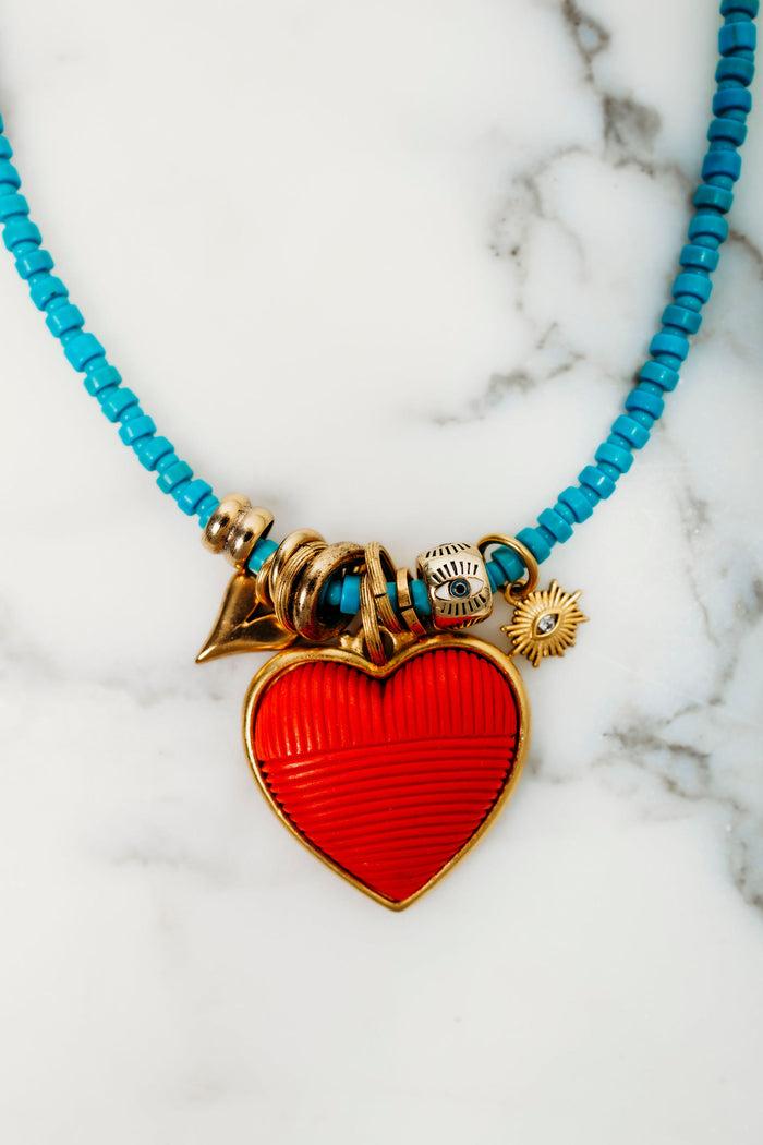 Elizabeth Cole Felicity Necklace Turquoise
