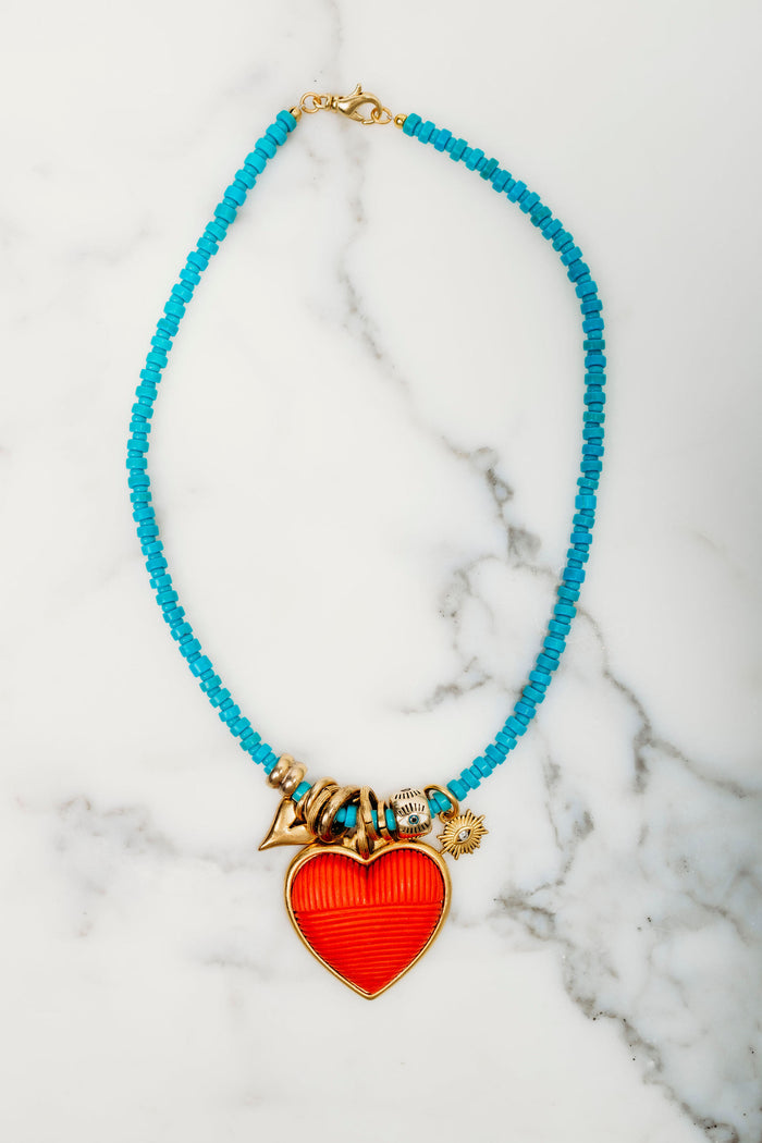 elizabeth cole Felicity Necklace Turquoise