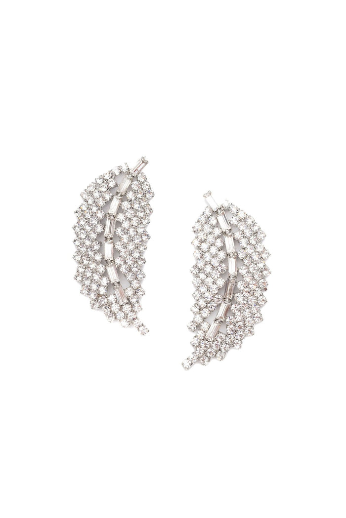 Elizabeth Cole Fern Earrings Crystal