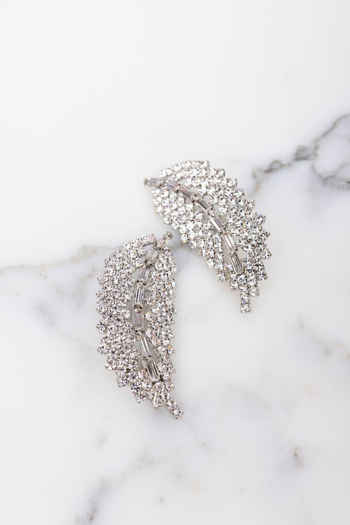 elizabeth cole Fern Earrings Crystal