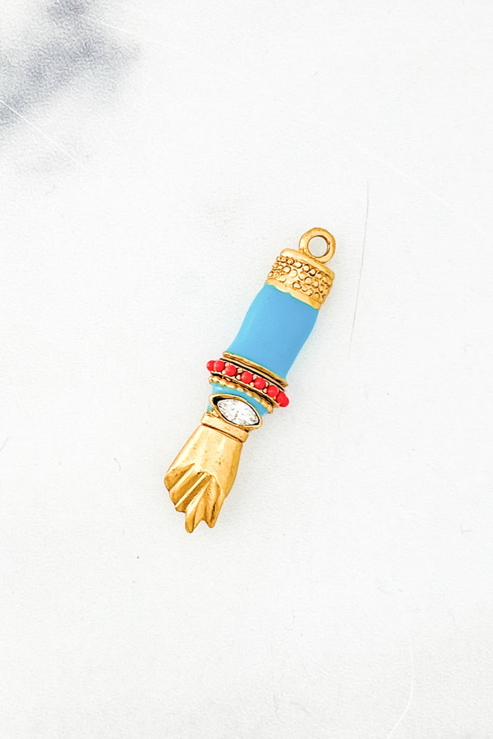 Elizabeth Cole Figa Charm Long Turquoise