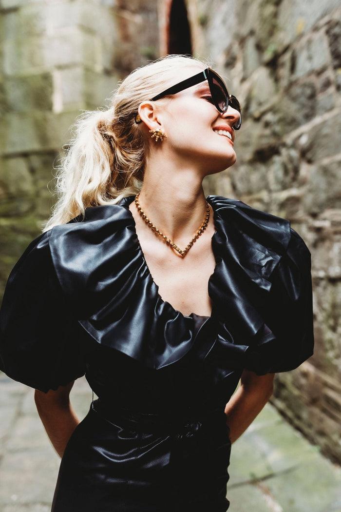 Elizabeth Cole Finn Necklace Crystal