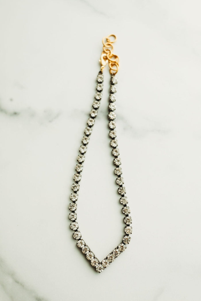 Elizabeth Cole Finn Necklace Crystal