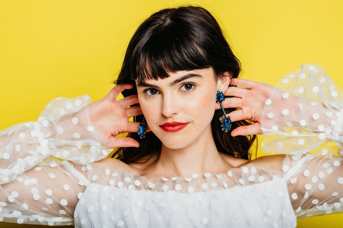 Elizabeth Cole Gaia Earrings Purple