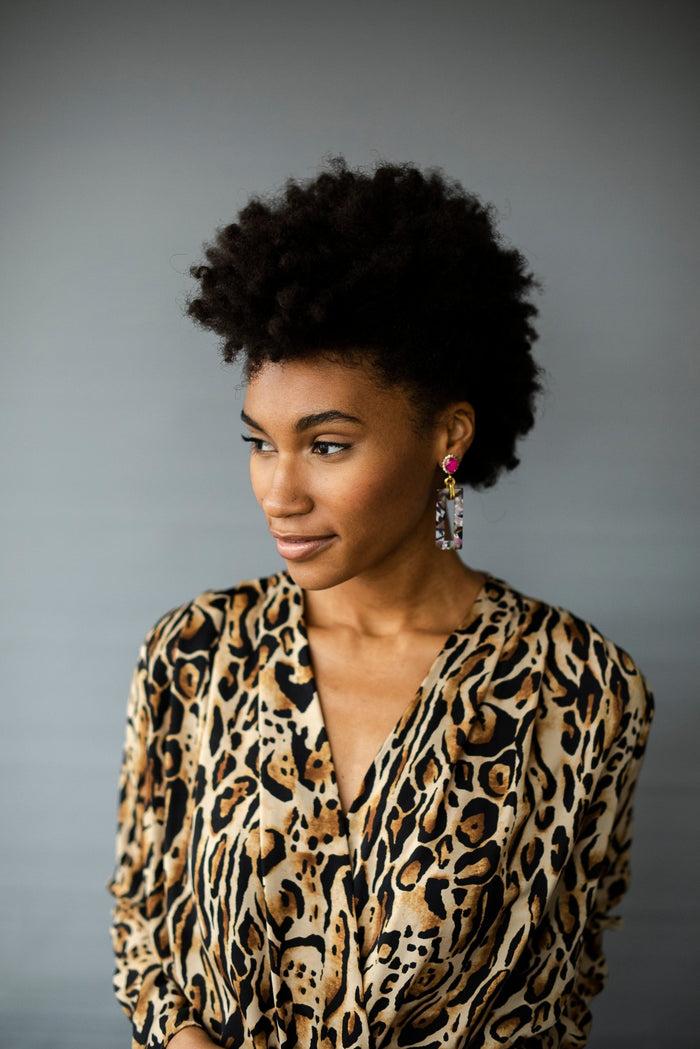 Elizabeth Cole Gaylen Earrings Pink