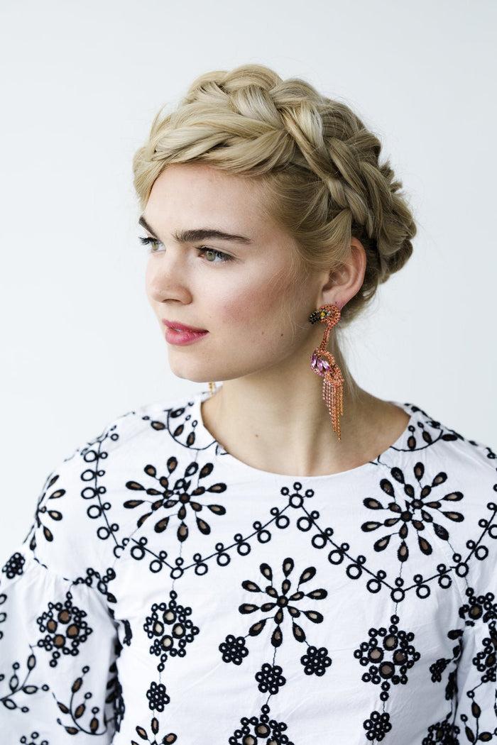 Elizabeth Cole Georgy Earrings Pink