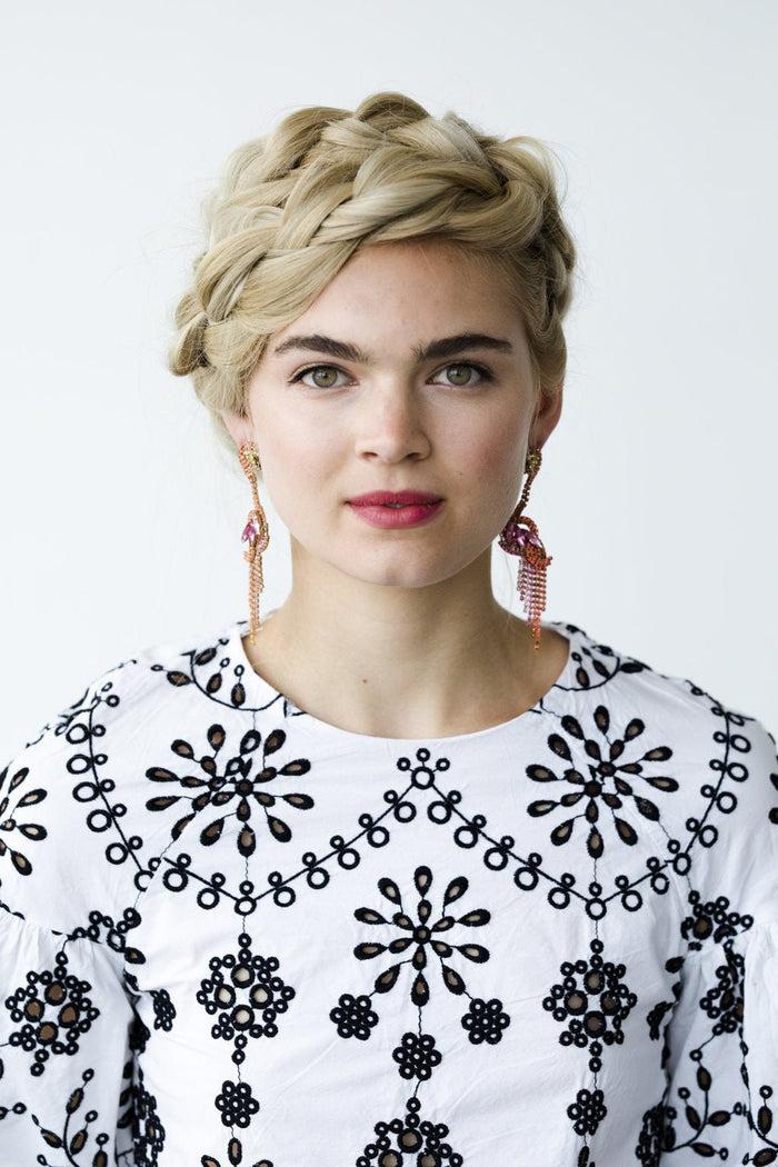 Elizabeth Cole Georgy Earrings Pink