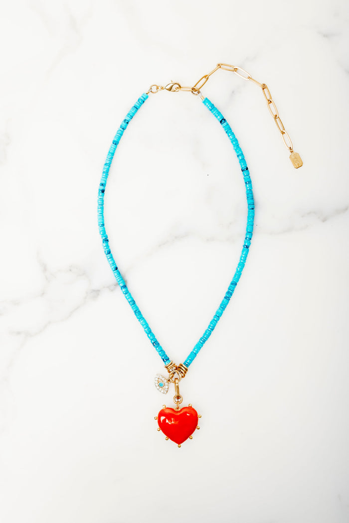 elizabeth cole Giselle Necklace Turquoise