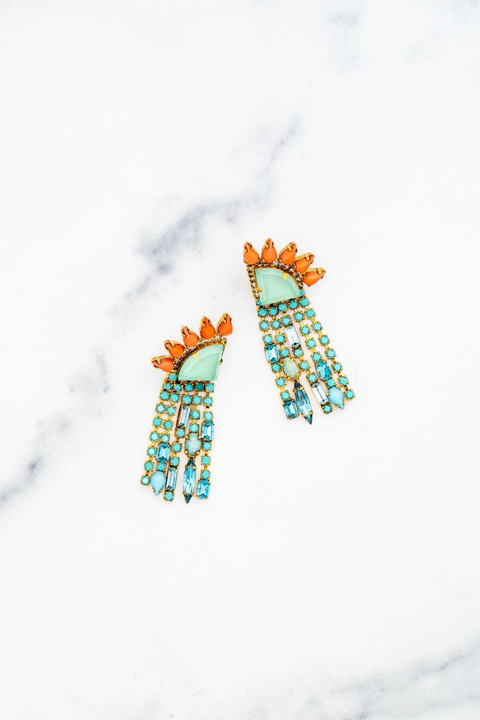 Elizabeth Cole Glora Earrings Blue