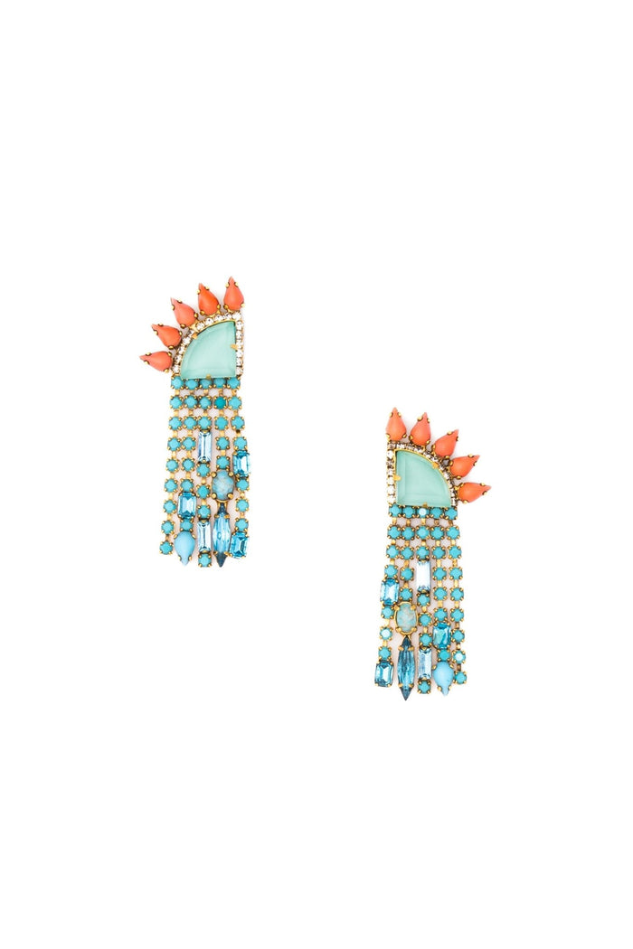 Elizabeth Cole Glora Earrings Blue