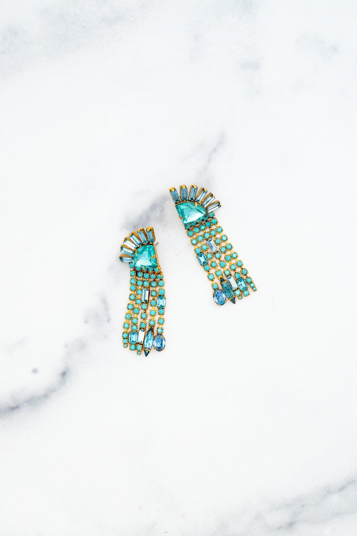elizabeth cole Glora Earrings Blue