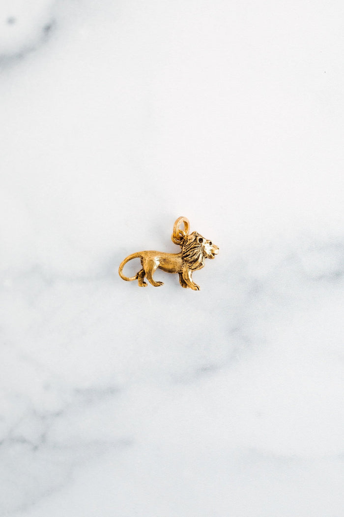 Elizabeth Cole Golden Lion Charm Large