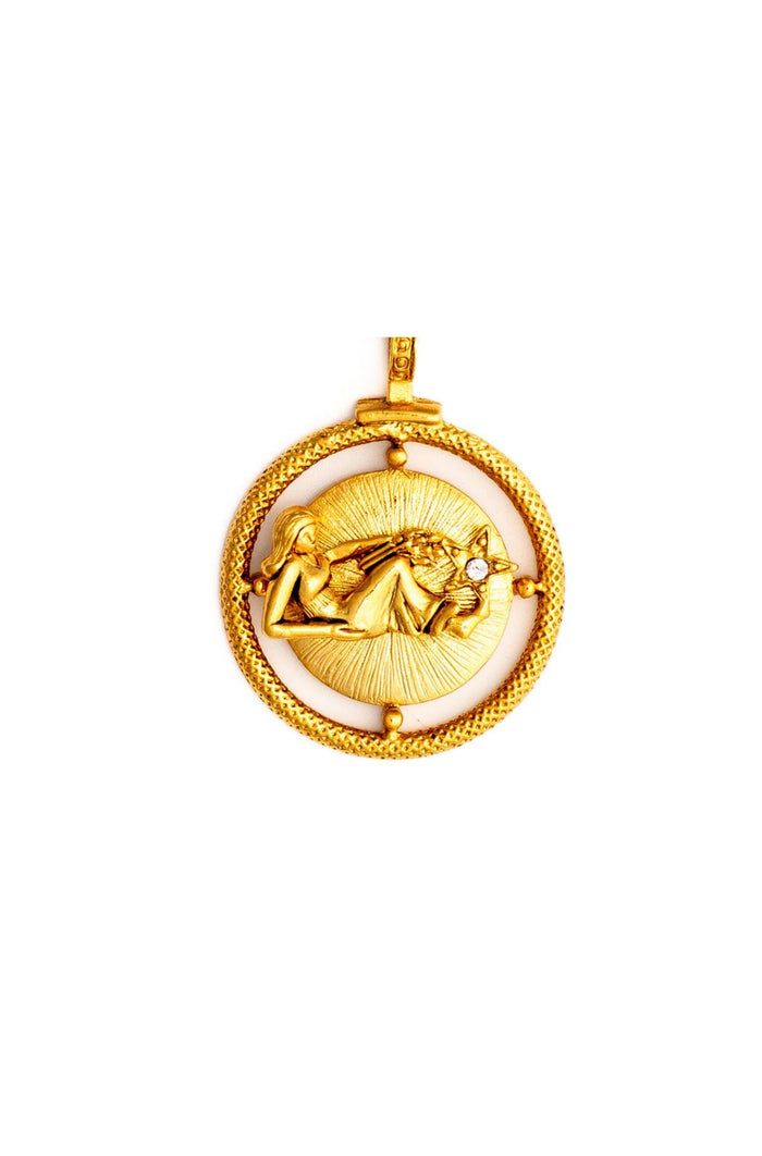 Elizabeth Cole Golden Zodiac Charm Aquarius