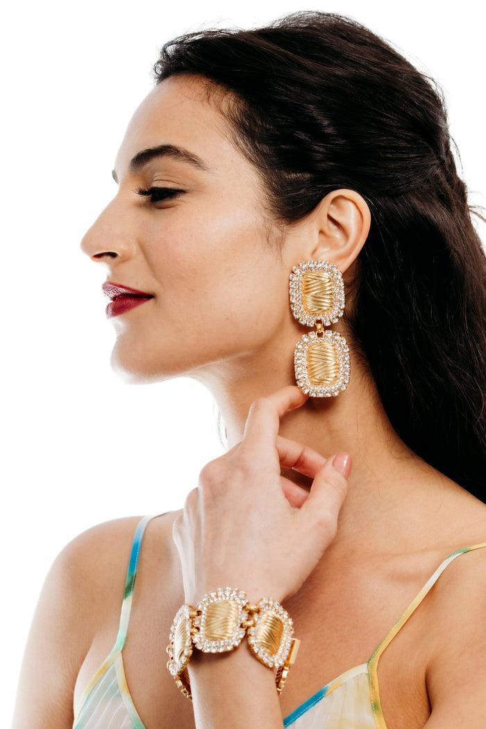 Elizabeth Cole Goldwyn Earrings Crystal