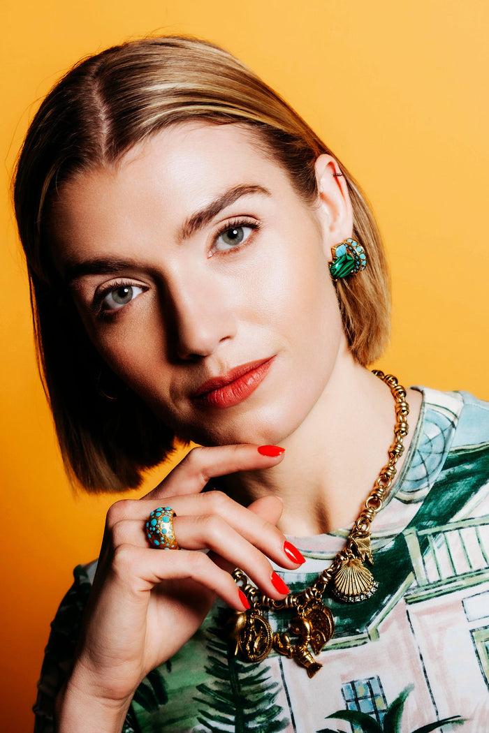 Elizabeth Cole Grazie Earrings Default Title