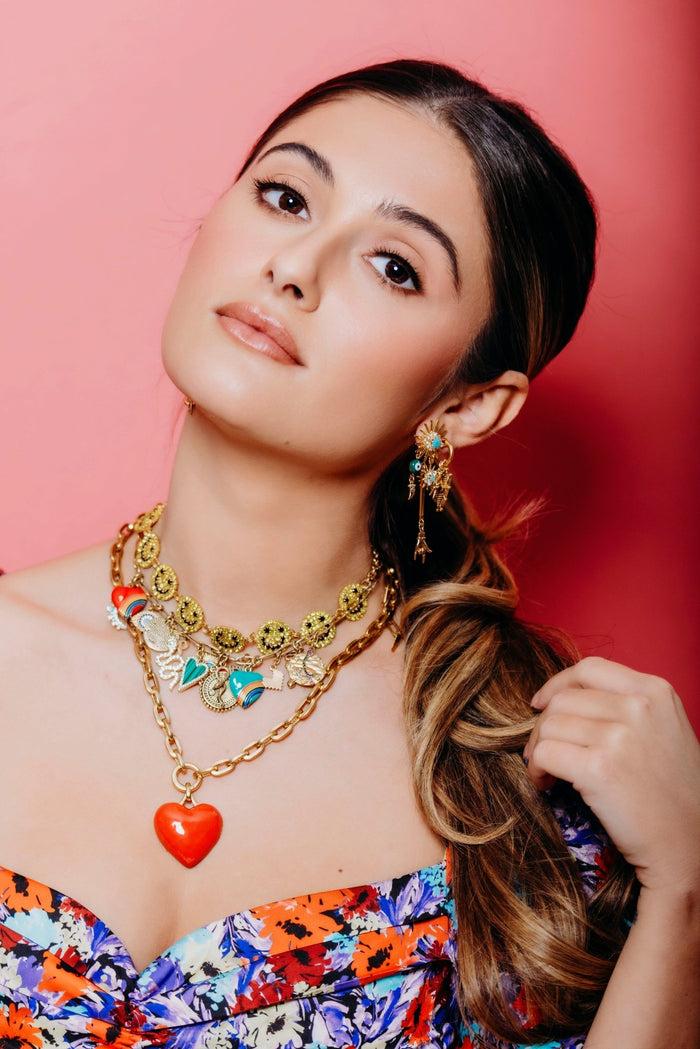 Elizabeth Cole Grecia Earrings Turquoise