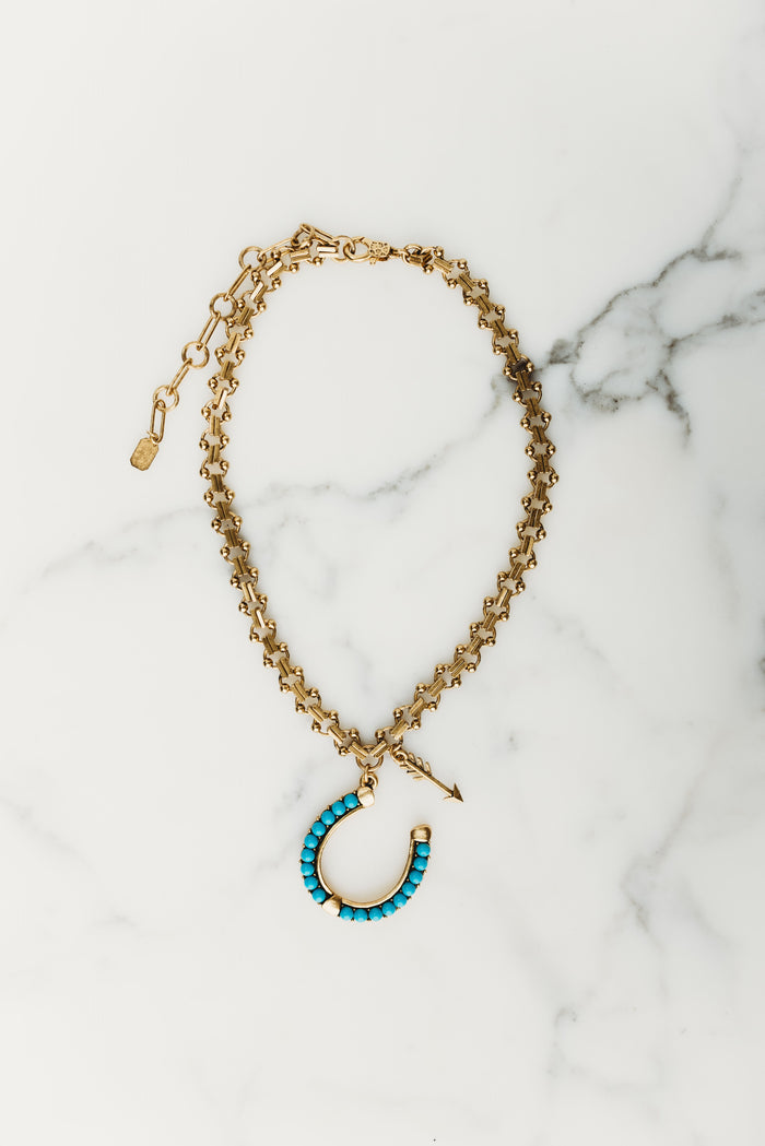 elizabeth cole Harriet Necklace Turquoise