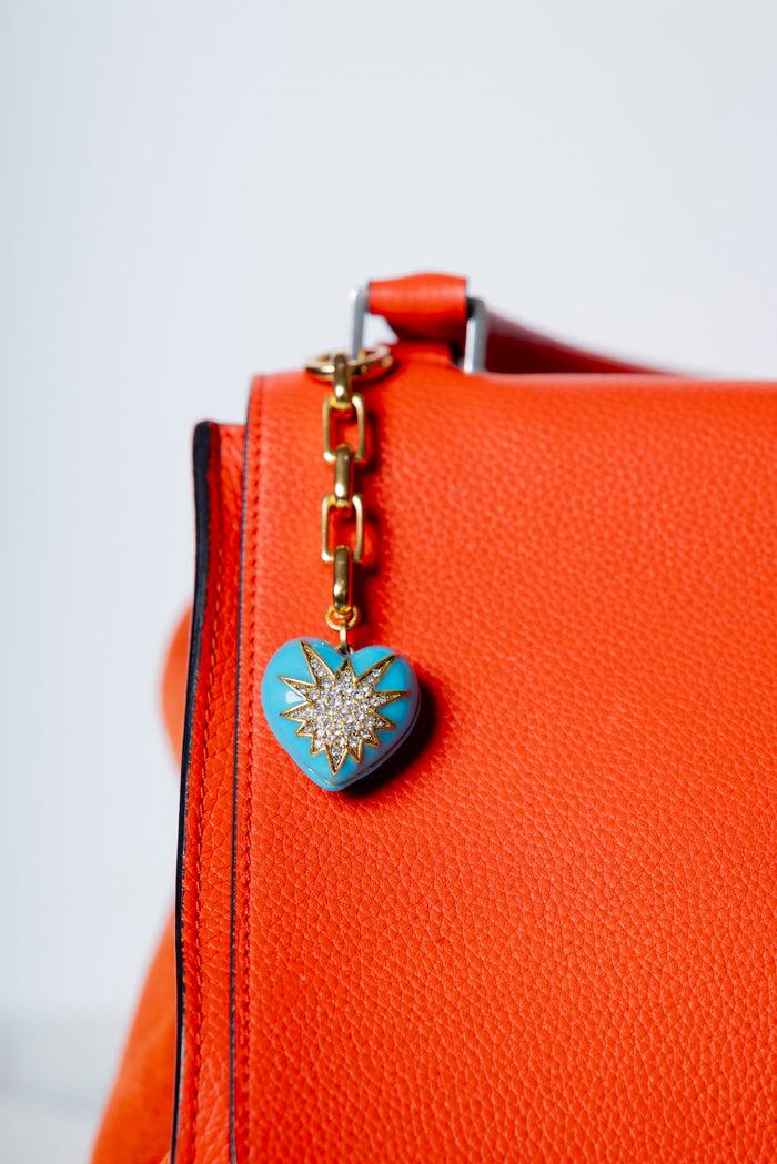 Elizabeth Cole Heart Of Tefiti Bag Charm Turquoise
