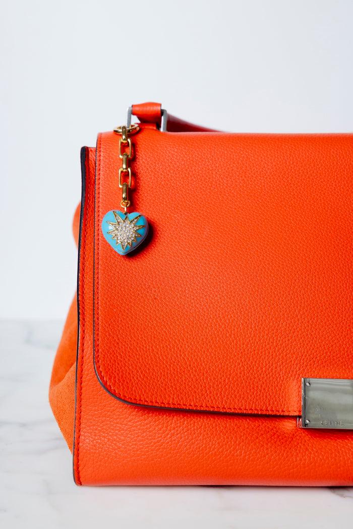 Elizabeth Cole Heart Of Tefiti Bag Charm Turquoise