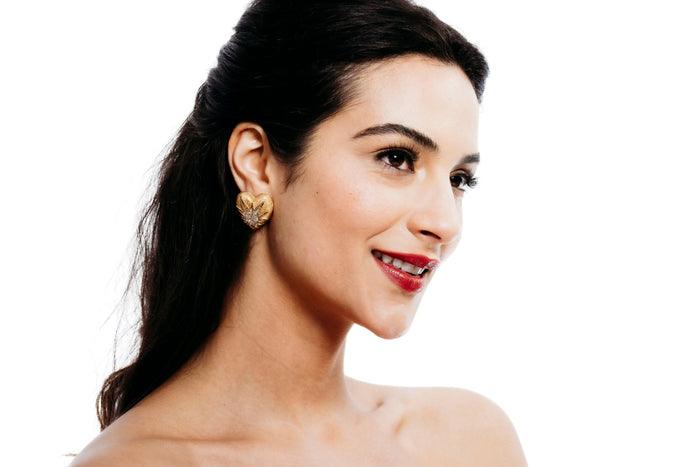 Elizabeth Cole Heart Of Tefiti Earrings Gold