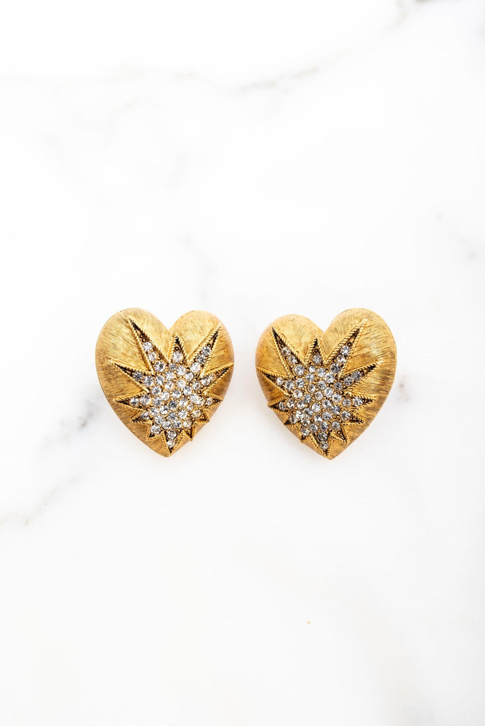 elizabeth cole Heart of Tefiti Earrings Gold