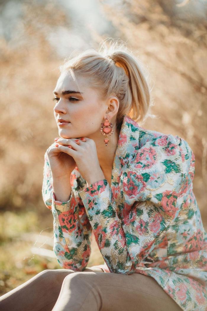 Elizabeth Cole Henning Earrings Pink