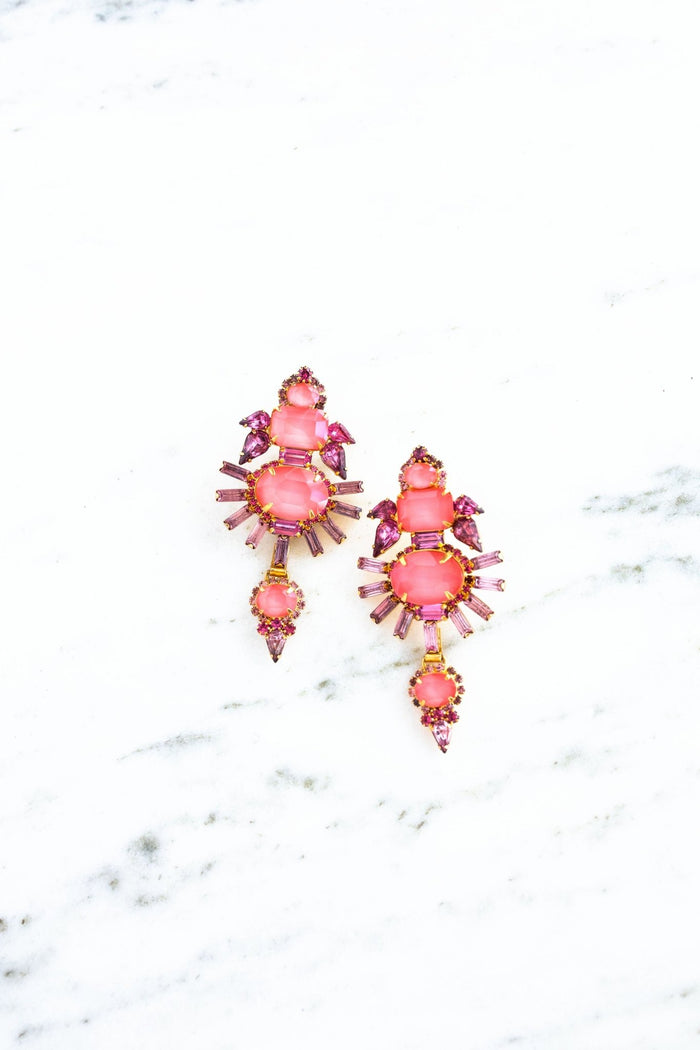 elizabeth cole Henning Earrings Pink