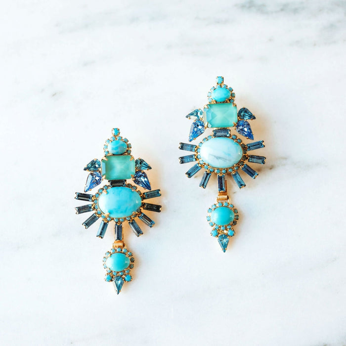 Elizabeth Cole Henning Earrings Turquoise