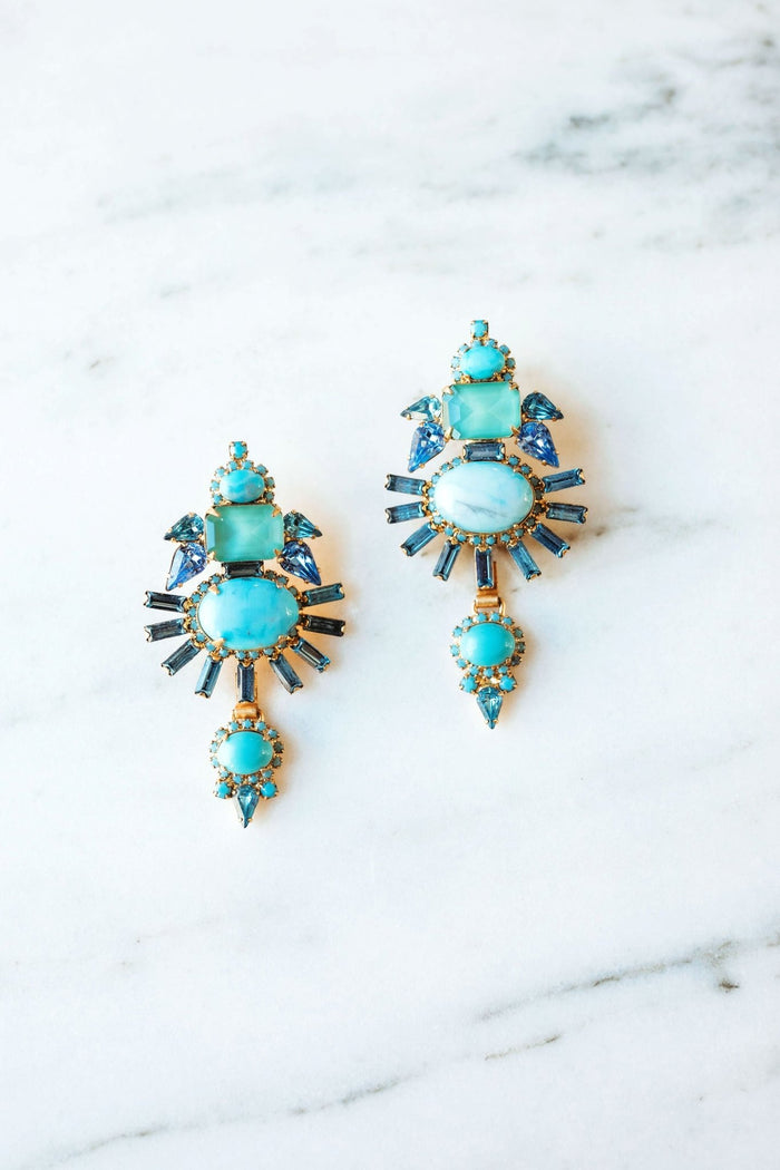 elizabeth cole Henning Earrings Turquoise