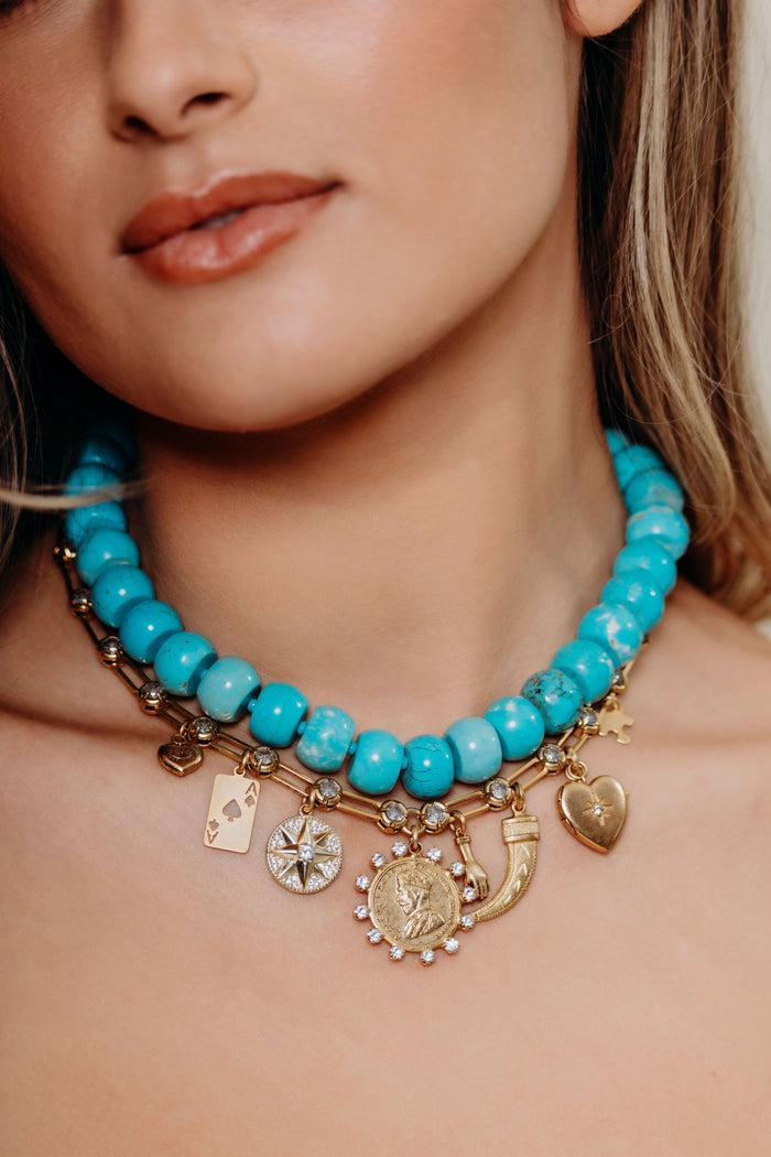 Elizabeth Cole Hyacith Necklace Gold