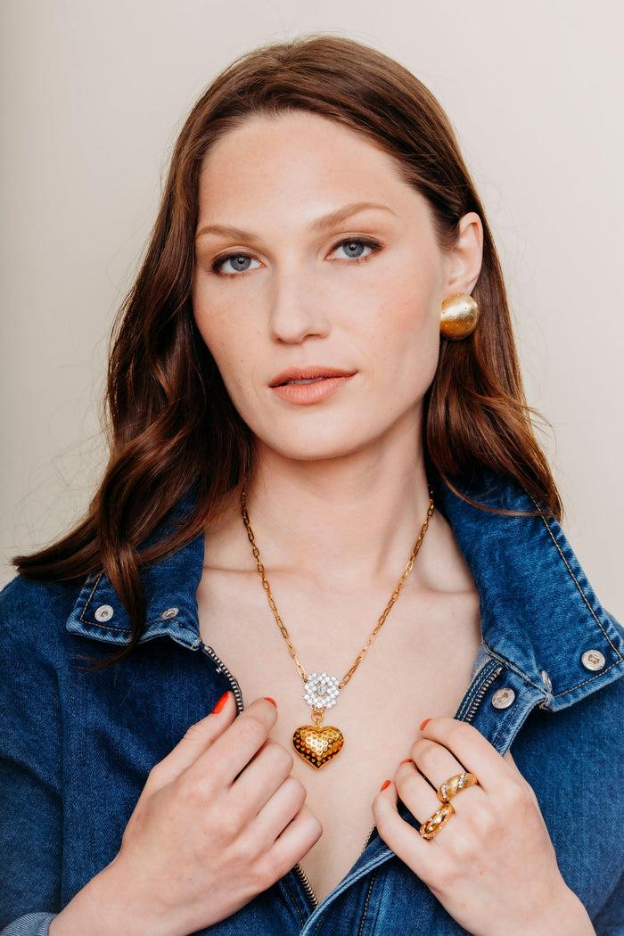 Elizabeth Cole Jhoanna Necklace Crystal