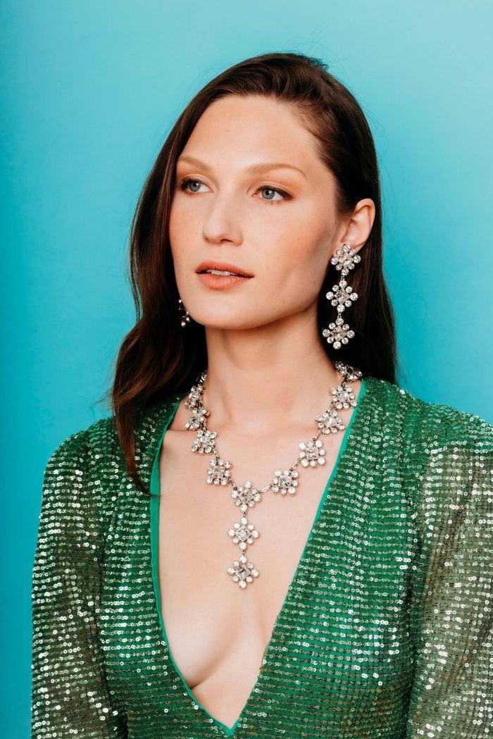 Elizabeth Cole Jordana Earrings Crystal