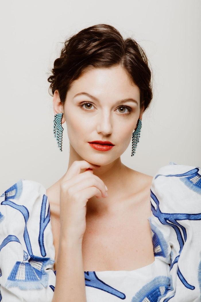 Elizabeth Cole Kalia Earrings Crystal