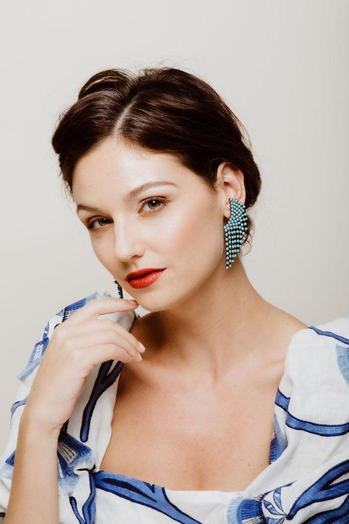 Elizabeth Cole Kalia Earrings Crystal