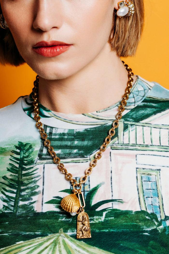 Elizabeth Cole Keilani Necklace Gold