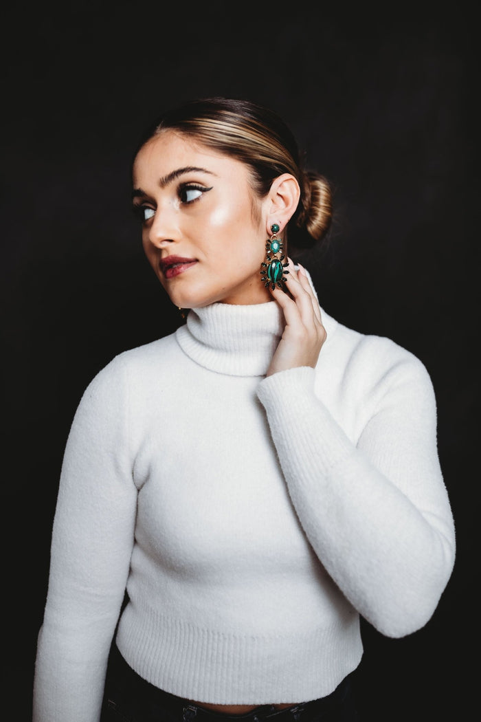 Elizabeth Cole Landyn Earrings Green