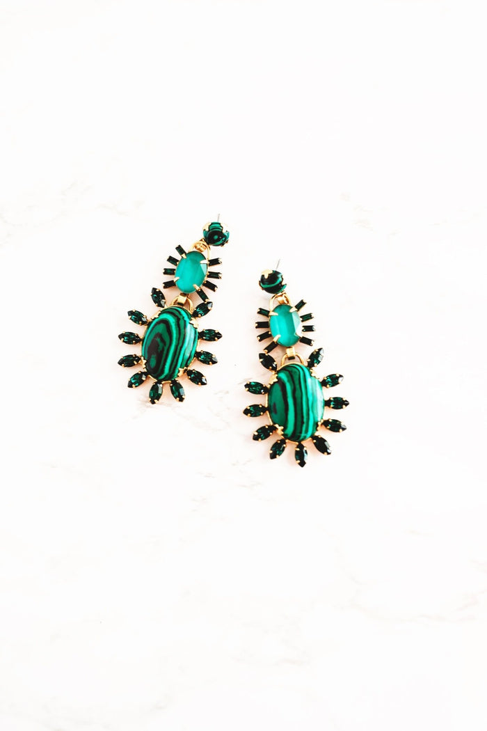 elizabeth cole Landyn Earrings Green