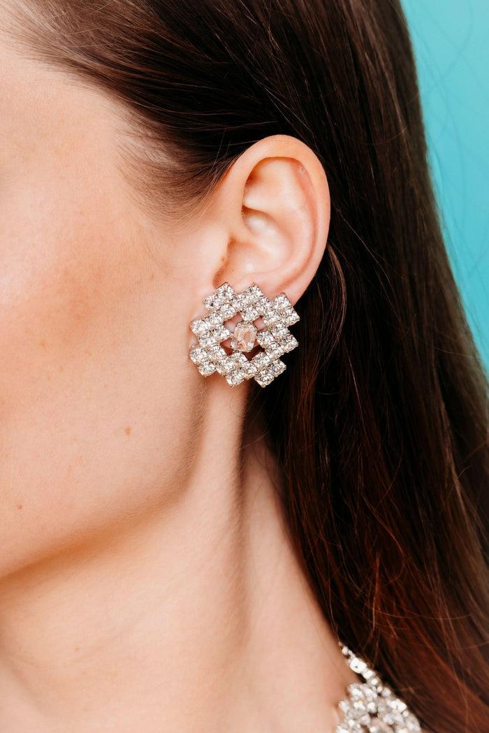 Elizabeth Cole Lindsey Earrings Checkerboard