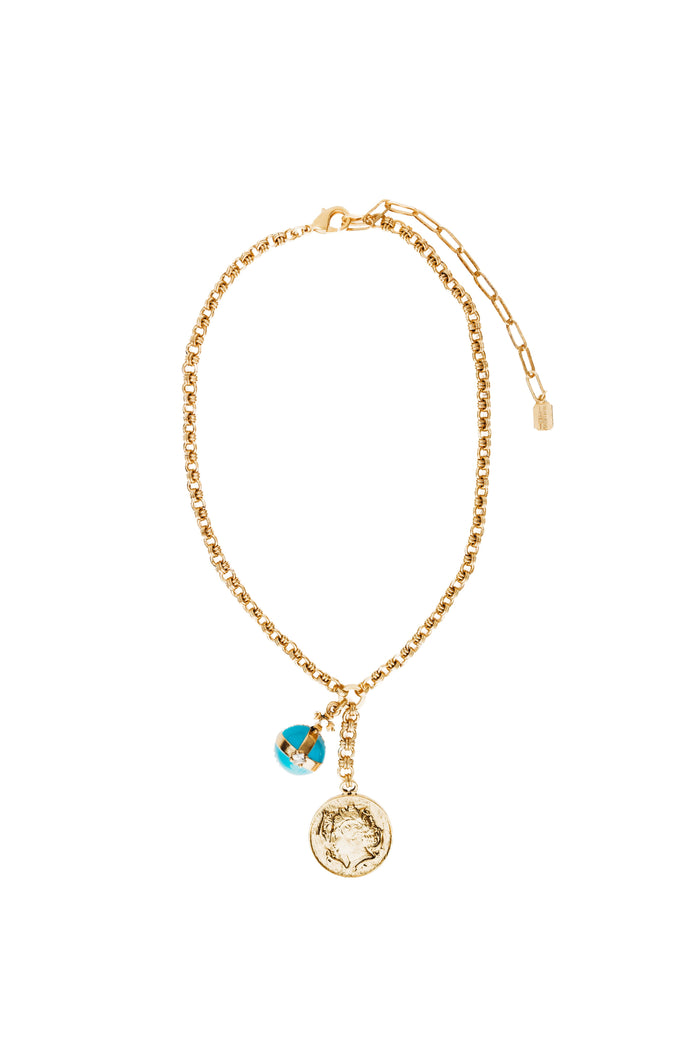 Elizabeth Cole Lisette Necklace Turquoise