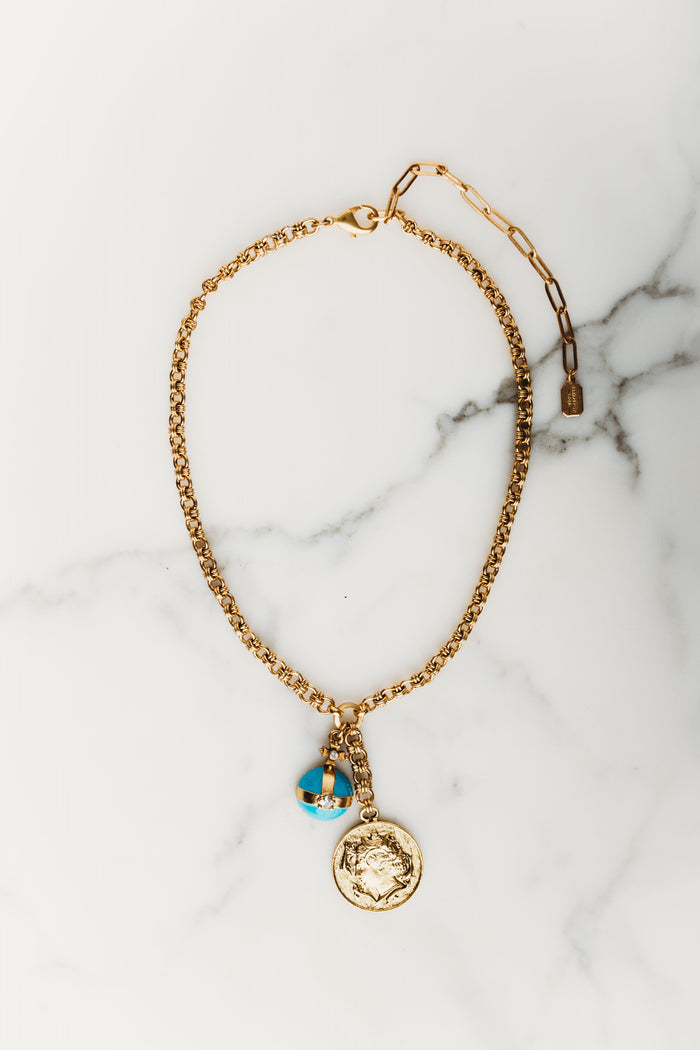 elizabeth cole Lisette Necklace Turquoise