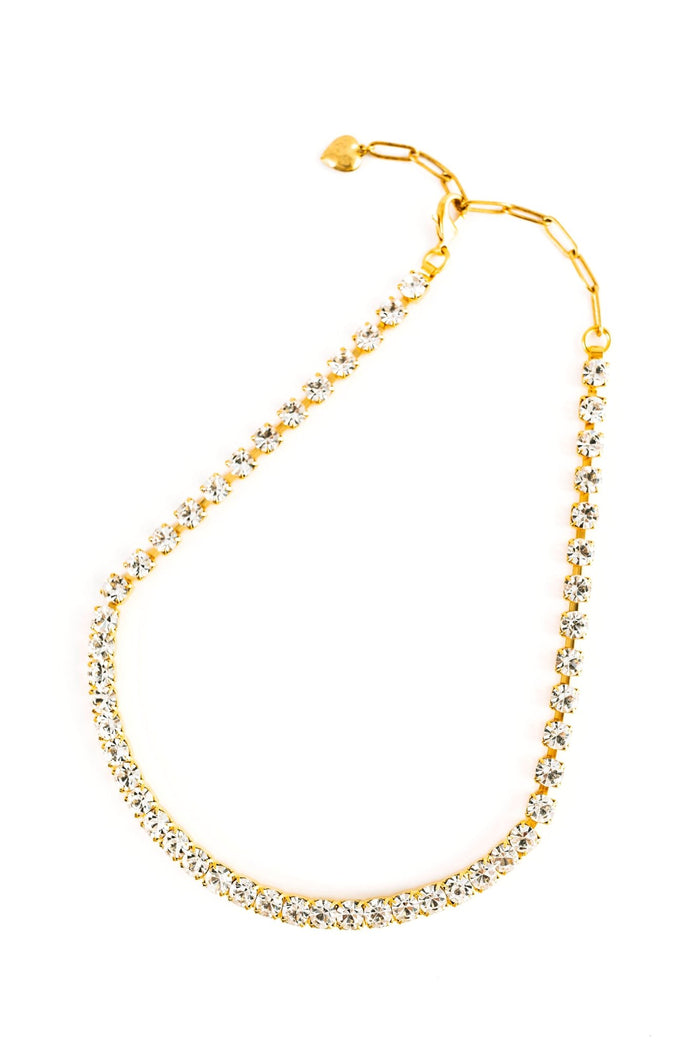 Elizabeth Cole Lorelei Necklace Crystal